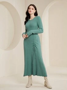 Modelyn 女士毛衣連身裙 - 綠色 - 查看 5