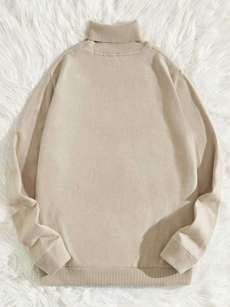 Men's High-Neck Thermal Lined Sweater