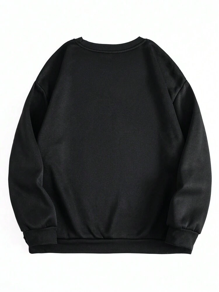 Plus Lip & Slogan Graphic Drop Shoulder Sweatshirt Graduation,Back To School,Graduation,Teacher For Women,Back To School Pullover Fall Winter Sweatshirt Autumn