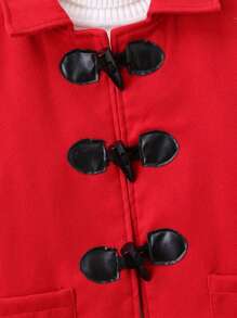 SHEIN Adolescent Fille Duffel-coat Avec Poches Sans Pull