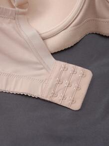 DesireSculpt 大码女士休闲纯色多色面料中号弹力文胸，舒适日常穿着，提升 - 彩色 - 查看 8