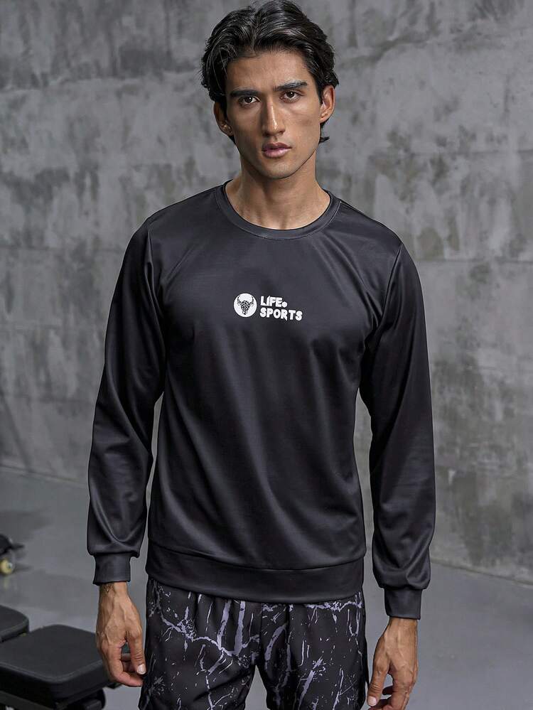 Men Letter Graphic Sports Sweatshirt Men Sweatshirt