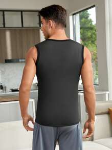 Men Contrast Binding Tank Top