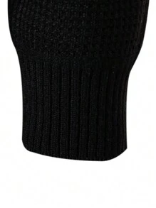 Manfinity Homme 男士纯色拉链保暖衬里绗缝开衫厚实纯黑色都市时尚丈夫装，适合秋冬