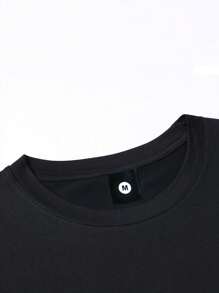 Männer T-Shirt mit Figur Grafik, - Schwarz - Übersicht 4