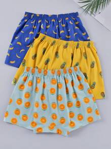 3入組水果印花舒適親膚男士休閑短褲 - 彩色 - 查看 2