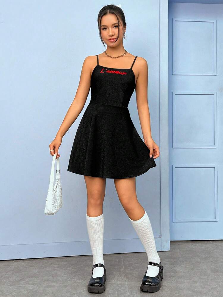 Letter Graphic Cami Dress