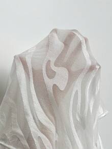 Chiquease Top tank con estampado de mármol de cuello alto - Blanco - Ver 7