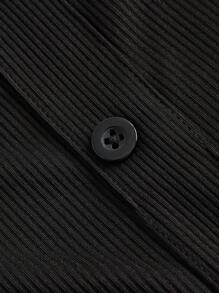 ROMWE Grunge Punk Của phụ nữ Off Shoulder Sọc Áo thun - màu đen - Xem 4