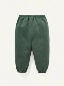 Cozy Pixies Bebé niño 2 piezas Pantalones deportivos con estampado de dibujos animados - Gris Claro - Ver 2