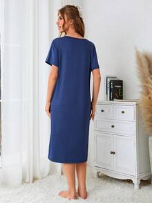 標語和櫻桃圖案睡裙