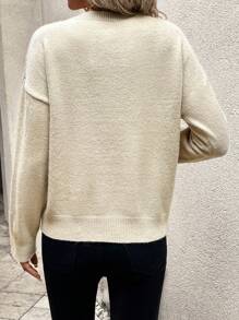 SHEIN Frenchy 毛衣 - 杏色 - 查看 2