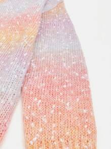 SHEIN LUNE Áo len chui đầu dáng rộng vai, phối màu ombre, thích hợp cho mùa thu đông. - Nhiều màu - Xem 6