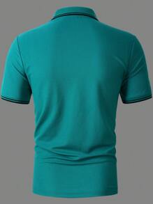 Manfinity Homme Homme Polo Imprimé Cheval À Ourlet À Rayures