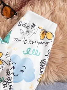 SHEIN Unity Women's Fun Printed Sweatshirt And Sweatpants Set, Family Outfits (Sold Separately In Sets Of 3) - White - View 6