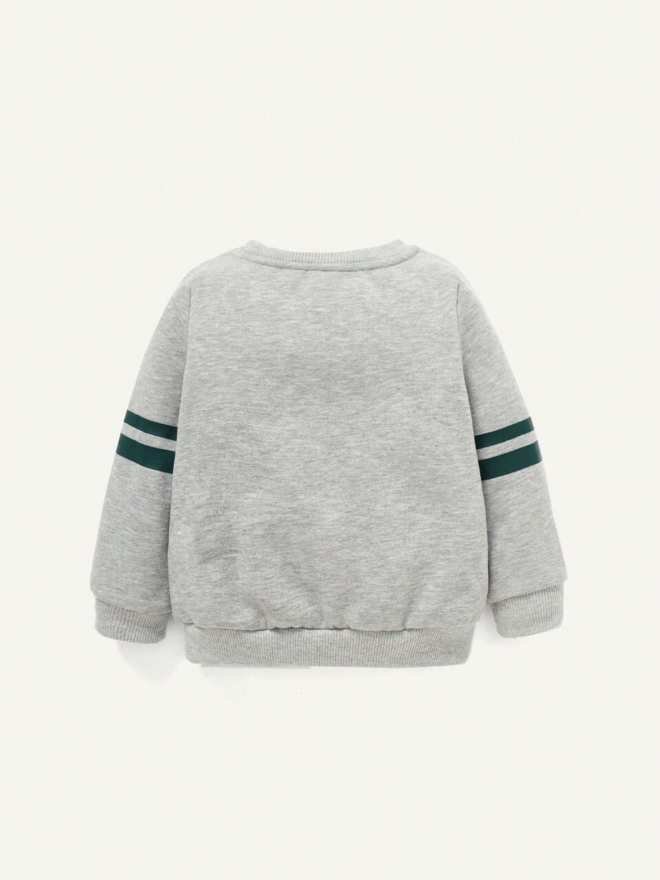 Baby Boy Letter Graphic Contrast Striped Sweatshirt