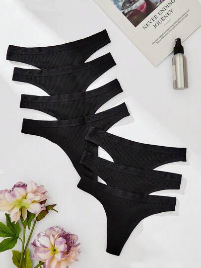 Snug Zone 7 paquetes Tangas sólidos, simples y sexys