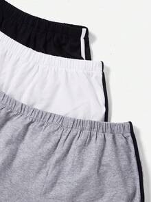 SHEIN EZwear Women's Comfortable Printed Athletic Shorts - Multicolor - View 3