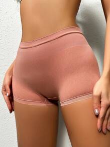 Seamless Women's Boxer Shorts - Coral Orange - View 2