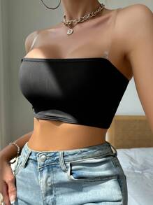 Solid Cutout Back Underwire Bra - Black - View 8