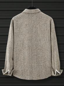 Manfinity Homme Men Solid Flap Pocket Drop Shoulder Shacket, Casual Urban - Multicolor - View 2