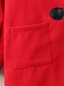 SHEIN Adolescent Fille Duffel-coat Avec Poches Sans Pull