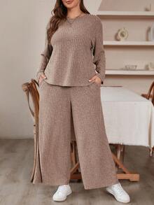 SHEIN LUNE Conjunto De Dos Piezas De Gran Tamaño