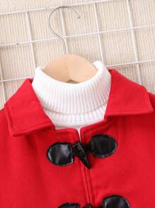 SHEIN Adolescent Fille Duffel-coat Avec Poches Sans Pull