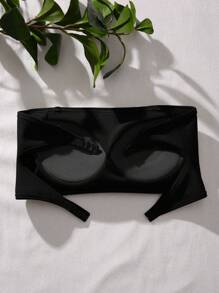 Solid Cutout Back Underwire Bra - Black - View 1