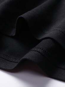 Männer T-Shirt mit Buchstaben Grafik, Farbblock, - Kaffeebraun - Übersicht 6