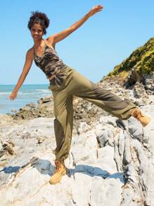 In My Nature In My Nature Hose mit Farbblock, Schnürzug am Saum, breitem Beinschnitt, Outdoor