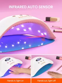 JMMO Lâmpada de Unha UV, 36W Luz UV para Unhas Com Cura Rápida de Esmalte de Unha em Gel, Com 3 Temporizadores, Função de Memória e Visor LCD, Lâmpada Secadora de Unhas LED Profissional Com Sensor Automático, Luz UV para Unhas em Gel para Casa DIY