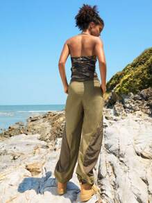 In My Nature In My Nature Hose mit Farbblock, Schnürzug am Saum, breitem Beinschnitt, Outdoor