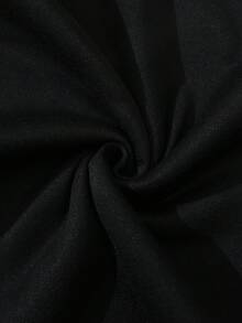 SHEIN EZwear Hơn Lá thư Đồ họa Khẩu hiệu Lót nhiệt Áo nỉ - màu đen - Xem 5