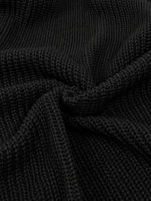 1件女士纯色休闲长袖灯笼袖针织开衫，秋冬季长袖上衣