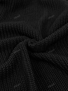1pc Women's Solid Color Casual Long Sleeve Lantern Sleeve Knitted Cardigan, Autumn/Winter,Long Sleeve Tops
