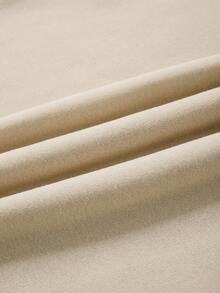 SHEIN EZwear 字母&南瓜圖案加絨內裏套頭衫 - 卡其色 - 查看 3