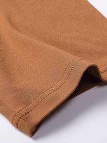 Männer T-Shirt mit Buchstaben Grafik, Farbblock, - Kaffeebraun - Übersicht 7