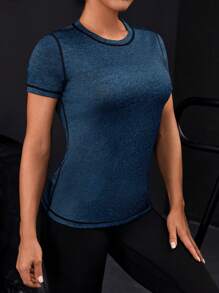 SHEIN Sport Studio Slogan Graphic Sports Tee