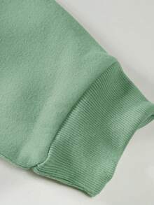 Manfinity LEGND Nam Plus In Gấu Áo nỉ - Màu xanh Bạc hà - Xem 5