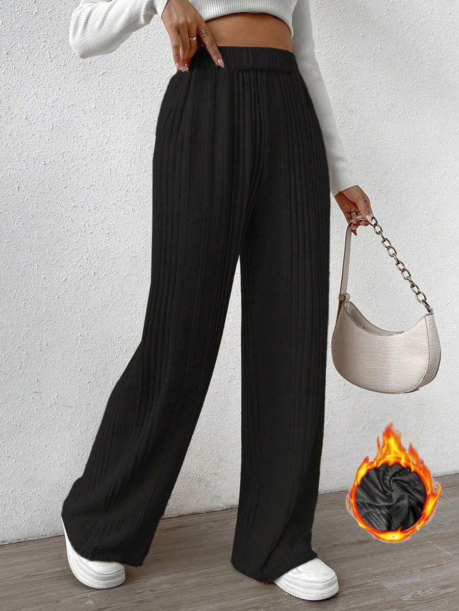 Chiquease Pantalones de pierna ancha - Negro - Ver 1