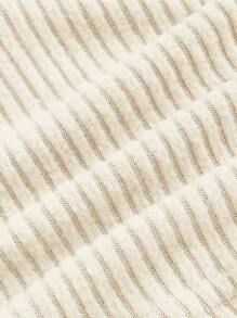 SHEIN ICON Twist Front Halter Top & Skirt - Beige - View 3