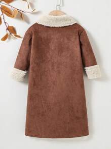 SHEIN Kleiner Junge Mantel mit Knopf vorne, Thermal Futter,