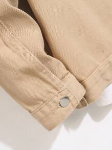 Manfinity Hypemode Nam Túi có nắp Áo khoác denim Without Tee - Màu Khaki - Xem 6