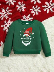男嬰聖誕圖案運動衫 - 綠色 - 查看 4
