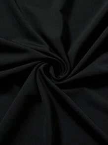 SHEIN Sports Solid Flare Leg Sports Pants - Black - View 12