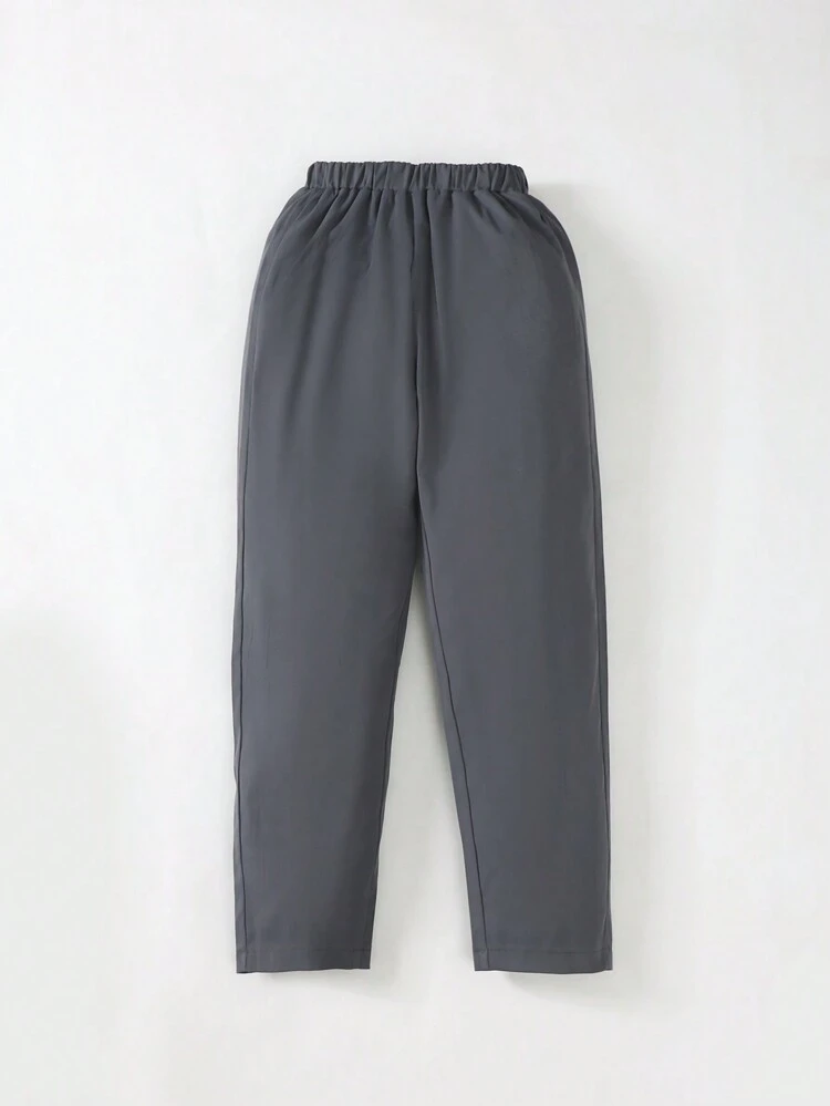 Tween Boy Contrast Panel Shawl Collar Blazer & Pants