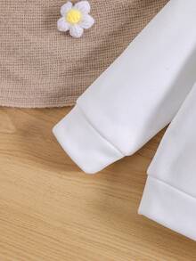 SHEIN Áo nỉ in hình hoạt hình bé gái - trắng - Xem 4