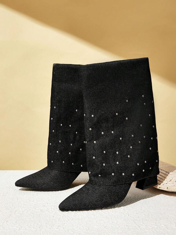 Women's Pointed Toe Chunky Heel Fashion Boots