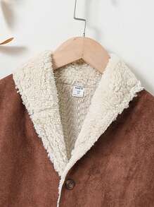 SHEIN Kleiner Junge Mantel mit Knopf vorne, Thermal Futter,